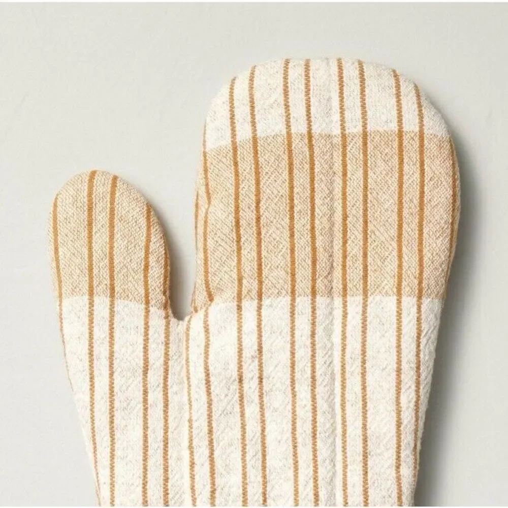 Hearth and Hand by Magnolia  Brown Striped Oven Mitt